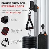 Slim Panda Exercise Handles Heavy Duty Resistance Band Attachments Black Red view 2