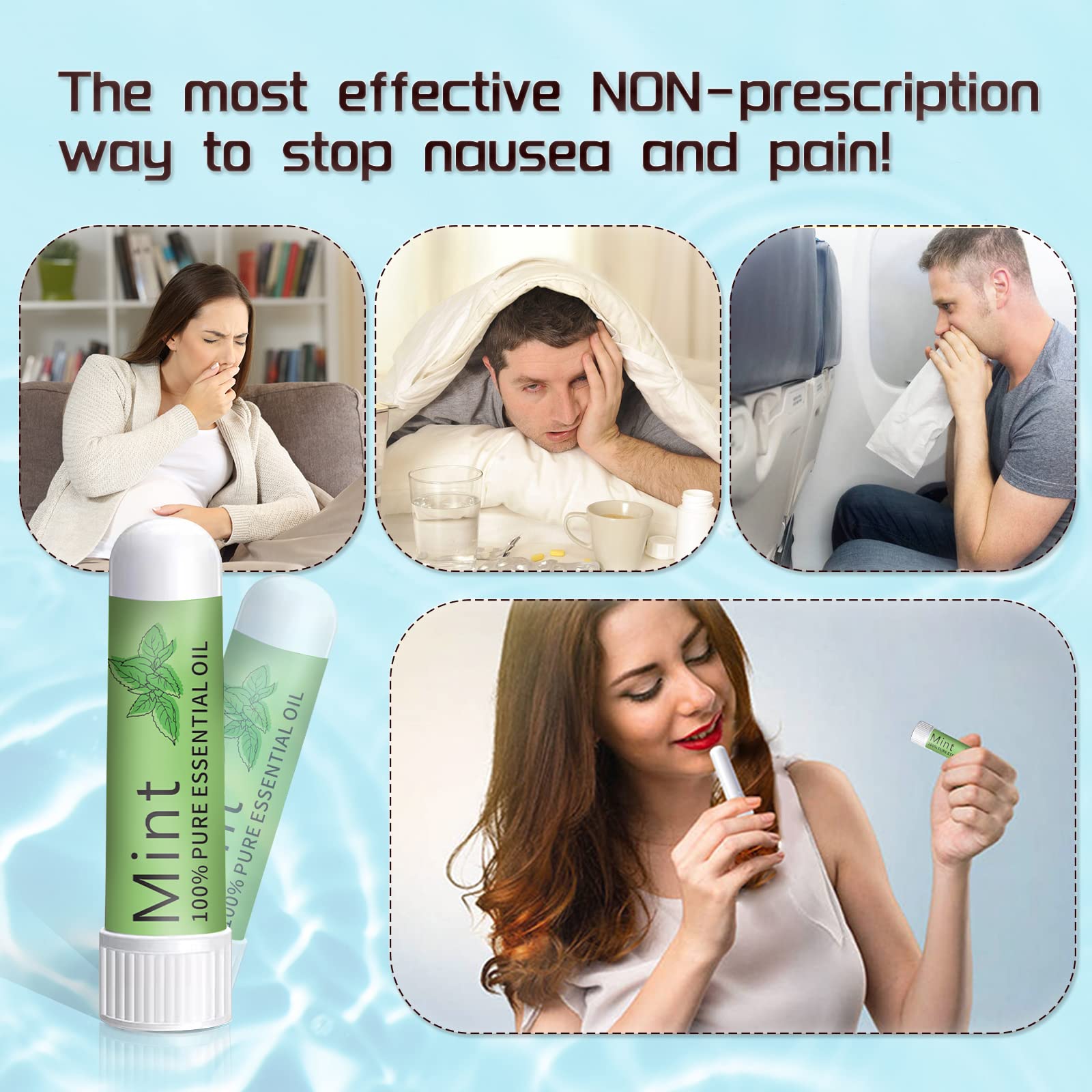 Hion Nausea Relief Inhaler-Mint, 100% Natural Essential Oils Inhalers