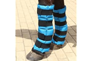 Harrison Howard Ice Boot for Horse Cool Gel Pack Leg Wrap for Treating Full Leg, Knee, Hock Injuries Reusable Ice Cooling Therapy, Universal Size