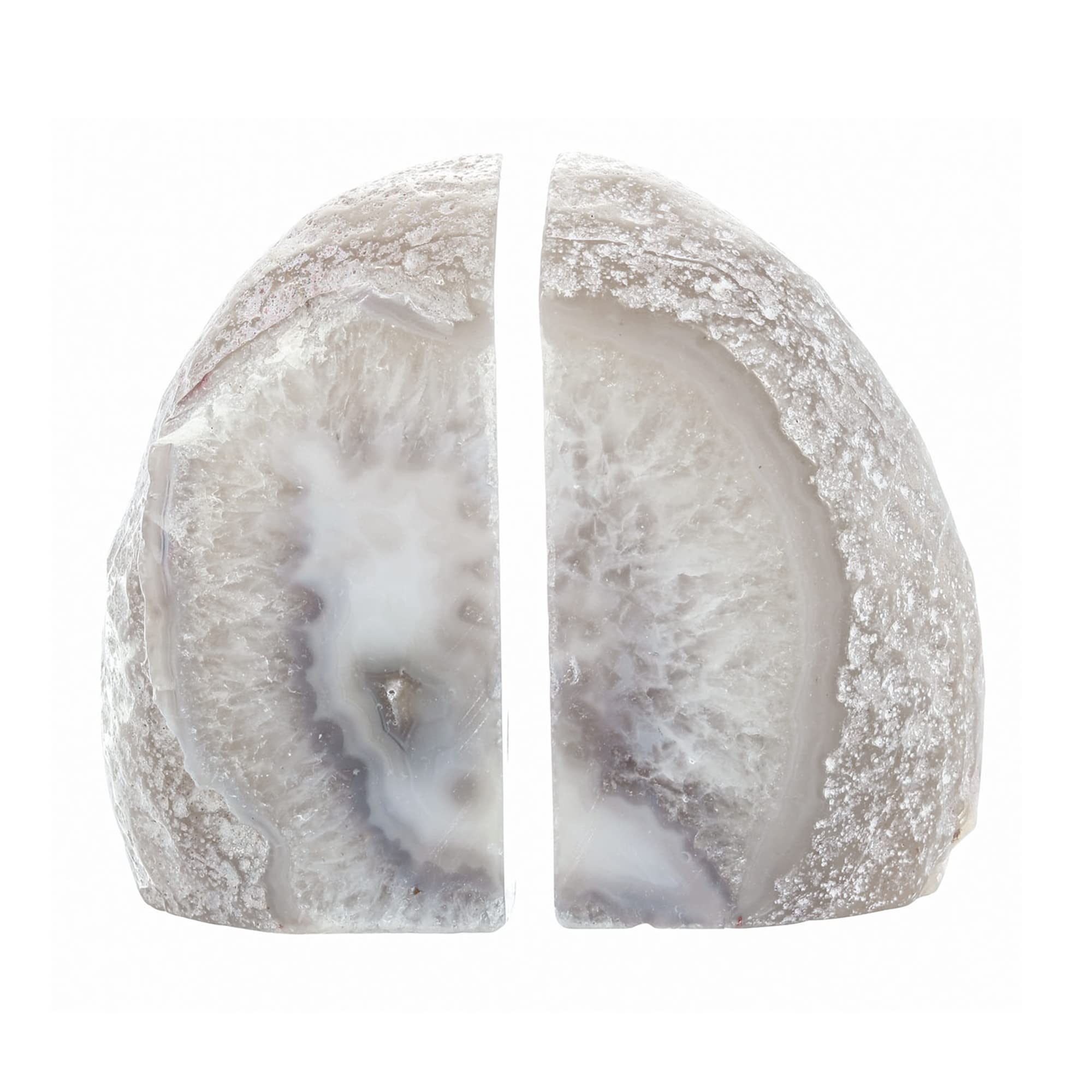 Photo 1 of ***ONLY 1 **** Yoption 1Pair Natural Agate Bookends 3 to 4 Lbs Book Ends Heavy Duty Bookend Holder Decor with Rubber Bumpers