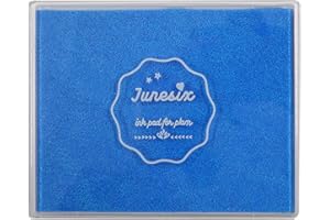 ROUCERLIN Large Size Craft Ink Stamp Pads, Washable Scrapbooking Finger Paint Ink Pad for Kids, Craft Ink Pads for Rubber Stamps, DIY Cards, Paintings, Baby Footprint Handprint (Pale Blue) …