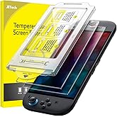 JETech Auto-Alignment Screen Protector for Nintendo Switch 2 2025, 9H Tempered Glass Film with Super Easy Installation Tool,