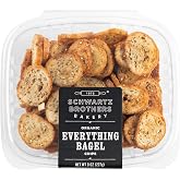 Schwartz Brothers Bakery, Bagel Chips, Everything, Organic, Kosher, Artisanal, Vegan. Freshly baked 8oz container. (Pack of 2)