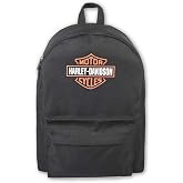 Harley-Davidson Bar &amp; Shield Graphic Backpack w/Adjustable Straps - Black/Orange