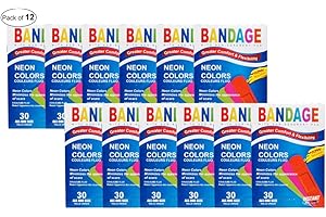 Instant Aid Neon Colors Bandages (30 In 1 Pack) (Pack of 12) by Purest