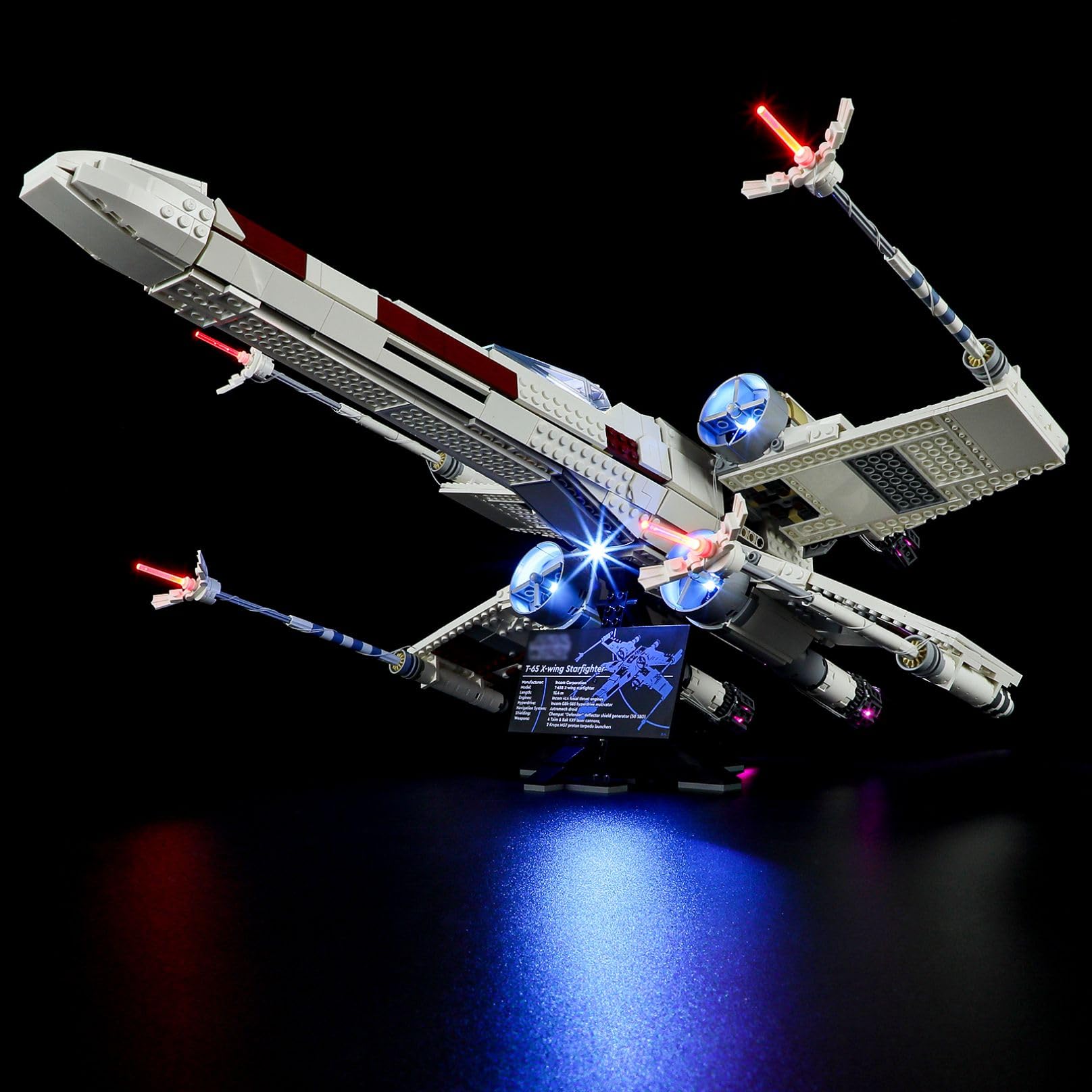 MENZAVA LED Light Kit Compatible with LEGO 75355 X-Wing Starfighter Star Wars Building Blocks Model - Model Set NOT Included