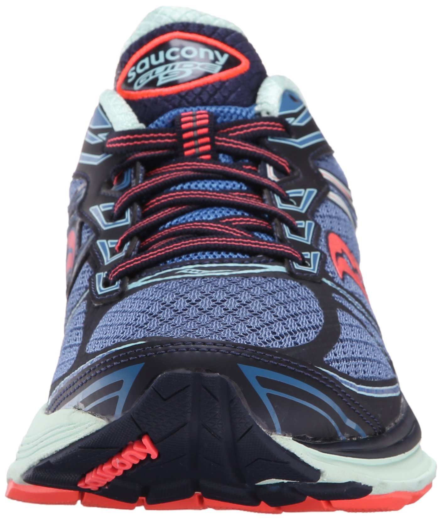 Saucony Women's Guide 9 Running Shoe, Cobalt/Coral/Blue, 10.5 M US on