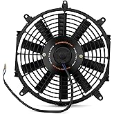 Mishimoto MMFAN-12 Slim Electric Radiator Fan, 12" Universal Fit, 12.25 Volts, Black