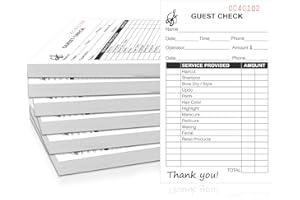 WANGDEFA 12 Pack Salon Check Pad Guest Checks Books 2.99×5 inch Server Note Pads Waiter Checkbook Beauty Salon Receipt Ticket Book Barbershop Supplies 100 Sheets for Salon Barber Shop