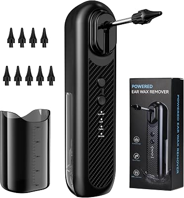 Elektrischer Ohrreiniger, Ohrenschmalz Entferner mit 5 Reinigungsmodi, Ohrenspülung Elektrisch, IPX5 Wasserdicht, 200ml Wassertank, USB-C Wiederaufladbar