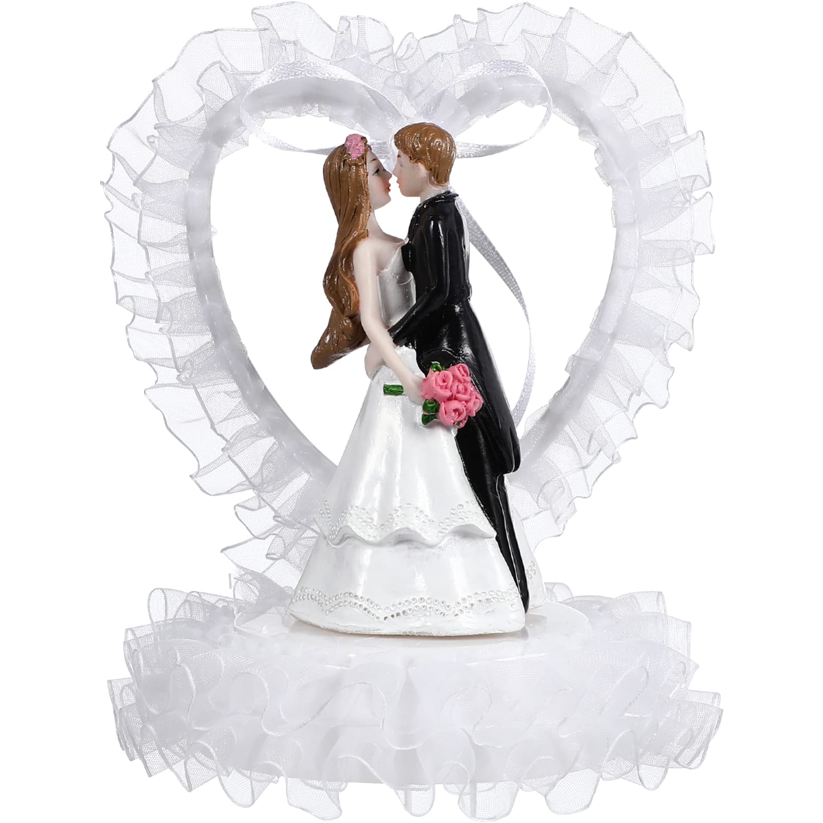 Photo 1 of Abaodam Bride & Groom Cake Topper Couple Cake Decoration for Wedding Engagement Party Mr and Mrs Anniversary