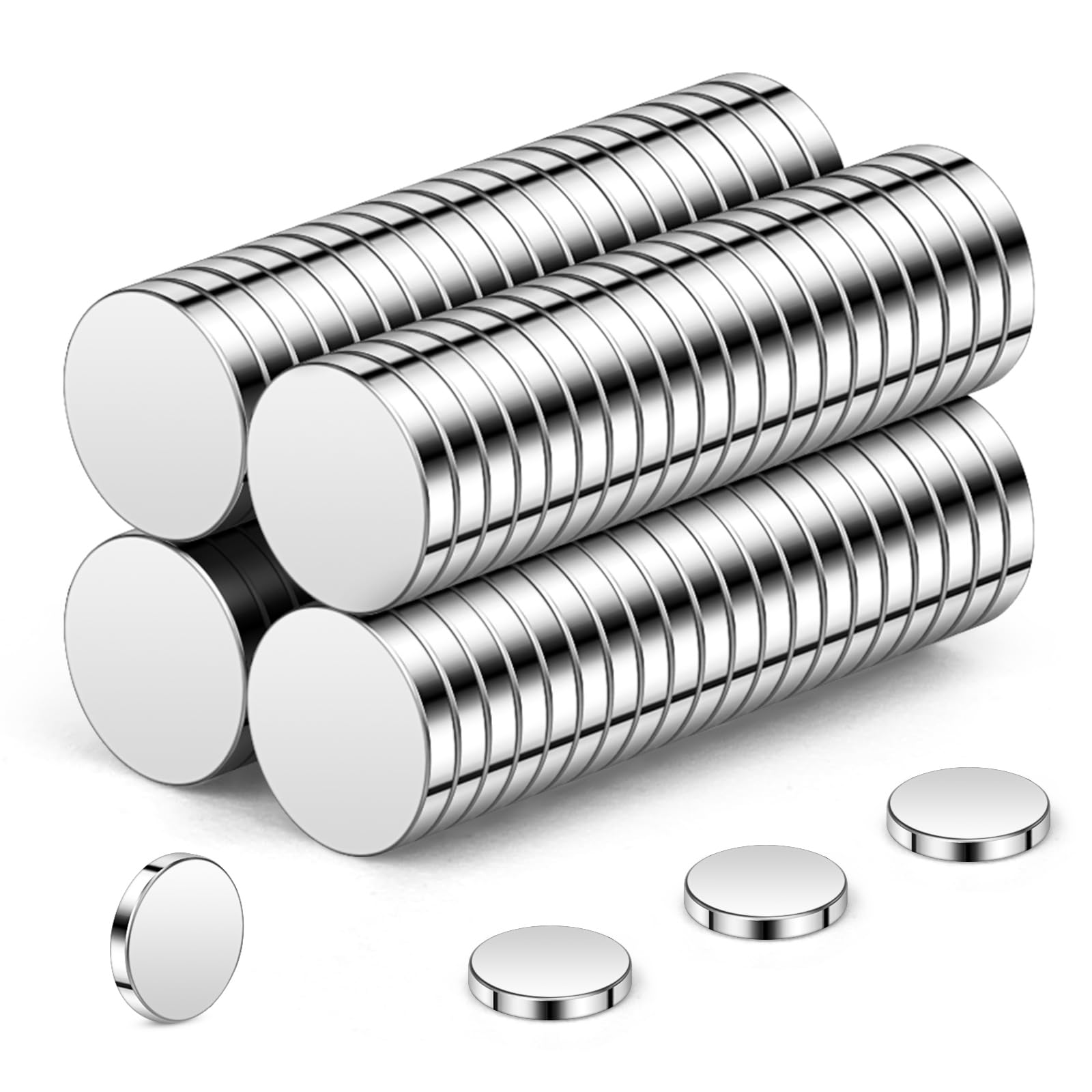 Wukong N45 Magnets 5x1mm | 80 Pack, Strong Mini Magnets for Craft, Round Miniature Mangets for Models Craft DIY Refrigerator Home Office