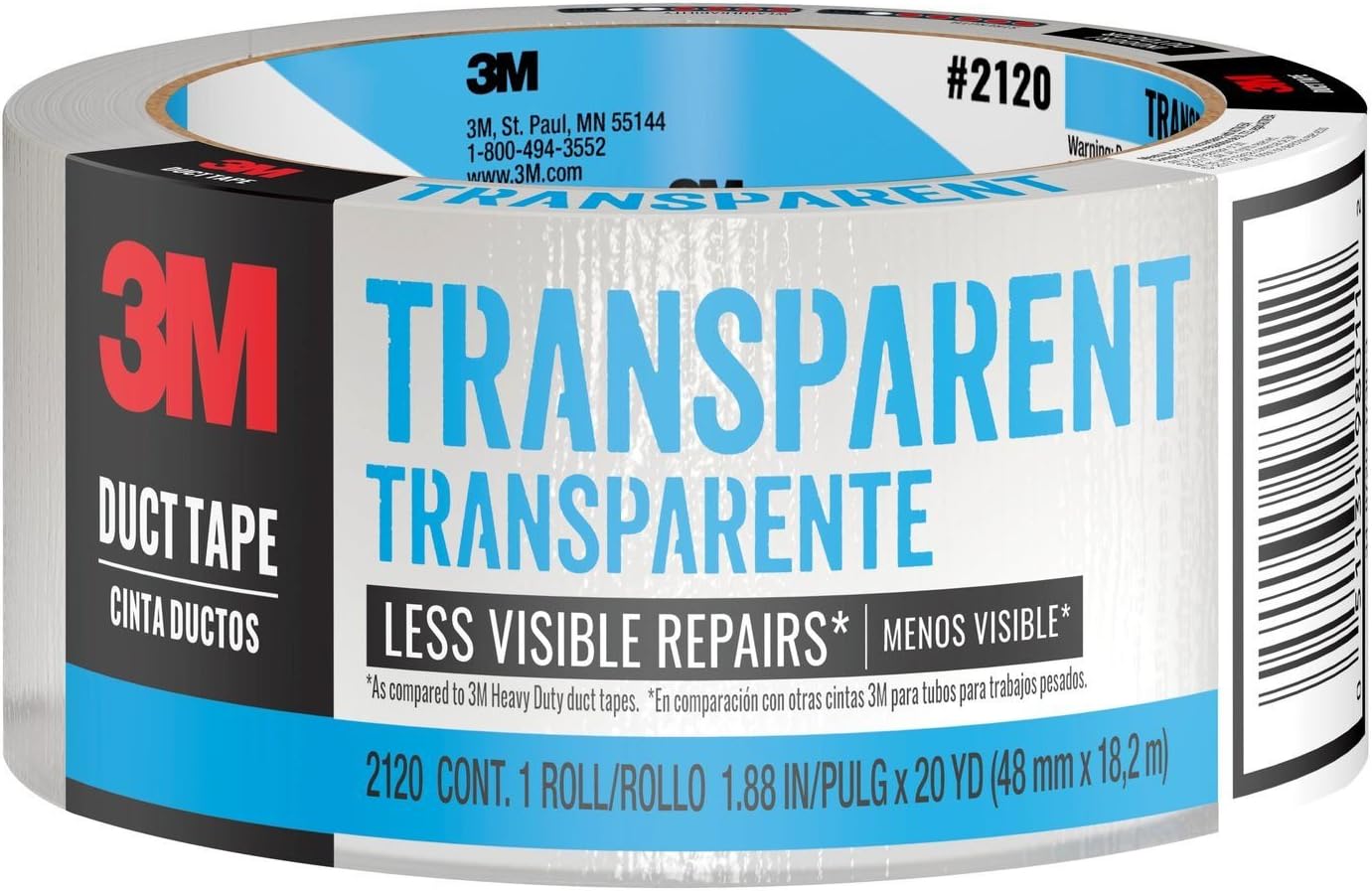 3M 2120A 3M2120A Duct Tape, Clear, 20 Yards Amazon.co.uk DIY & Tools