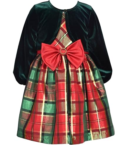 Bonnie Jean Girls' Velour Dress (US, Alpha, 6X-Large, Navy): Clothing, Shoes & Jewelry
