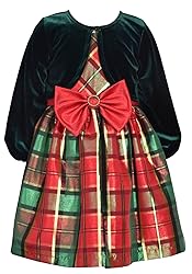 Bonnie Jean Christmas Dress - Green Nutcracker
