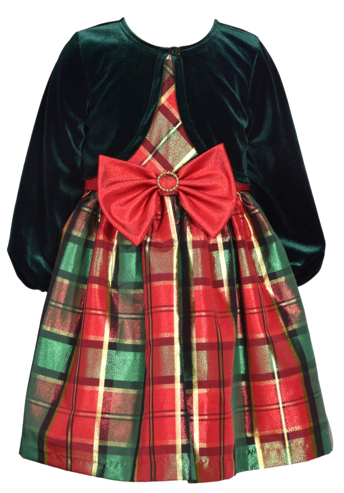 Bonnie Jean Christmas Dress - Green Nutcracker