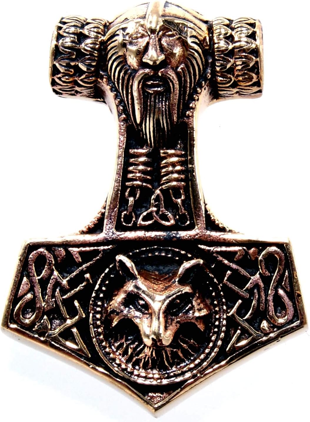 Large Thor's Hammer Pendant Bronze - Image 4
