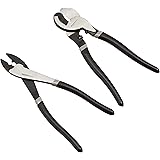 Amazon Basics Electrical Repair Pliers Kit with 10-Inch Cable Cutter, 9.5-Inch Crimping Pliers and Durable Nylon Sheath