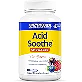 Enzymedica, Acid Soothe Chewable, Promotes Relief from Heartburn and Indigestion While Helping to Strengthen the Stomach Lining, Vegan, Non-GMO, 60 Tablets (60 Servings)