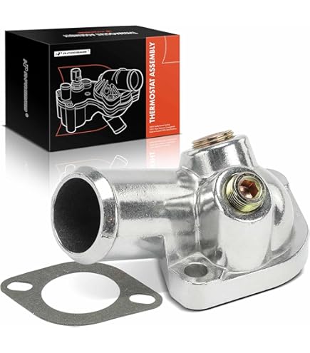 GSKMOTOR 45 Degree Chrome Water Neck Thermostat Housing Fits
