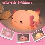 Ammonite Axolotl Night Light Soft Silicone LED Touch Lamp Kids Baby Room view 2