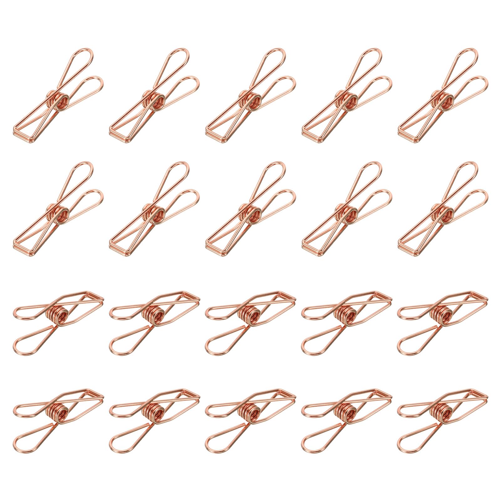 YOKIVE 100 Pcs Paper Clip, Metal Hollow Out Clips Mini Binder Paper Clamp, Keep Tidy, Great for Office, Art, Home, Daily Use (Rose Gold, 1.26-inch)