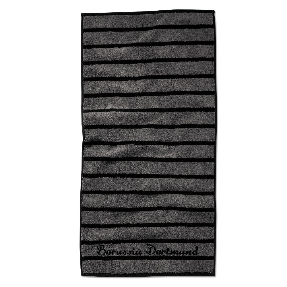 Borussia Dortmund Unisex Hand Towel, Black-grey, 100 x 50 1 cm UK