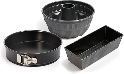 Kaiser Classic Backformen Backset 3 Teilig Schwarz Mit Springform Flachboden Gugelhupf Backform Konigskuchenform Kuchenform Antihaftbeschichtet Amazon De Kuche Haushalt