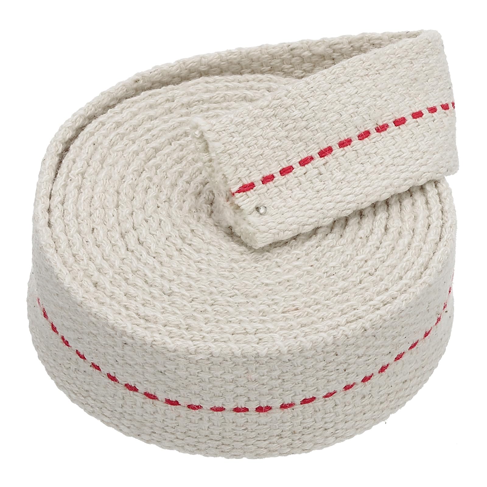 PATIKIL 1" Wide 6 Feet 100% Cotton Flat Wick, Oil Lamp Wicks with Red Stitch for Kerosene Lamp Lantern Oil Burner