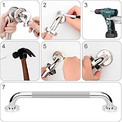 Grab Bars for Shower, 12-Inch Anti Slip Shower