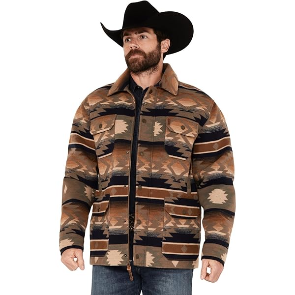 Cinch Men's Southwestern Print Snap Jacket - MWJ1572003 XX