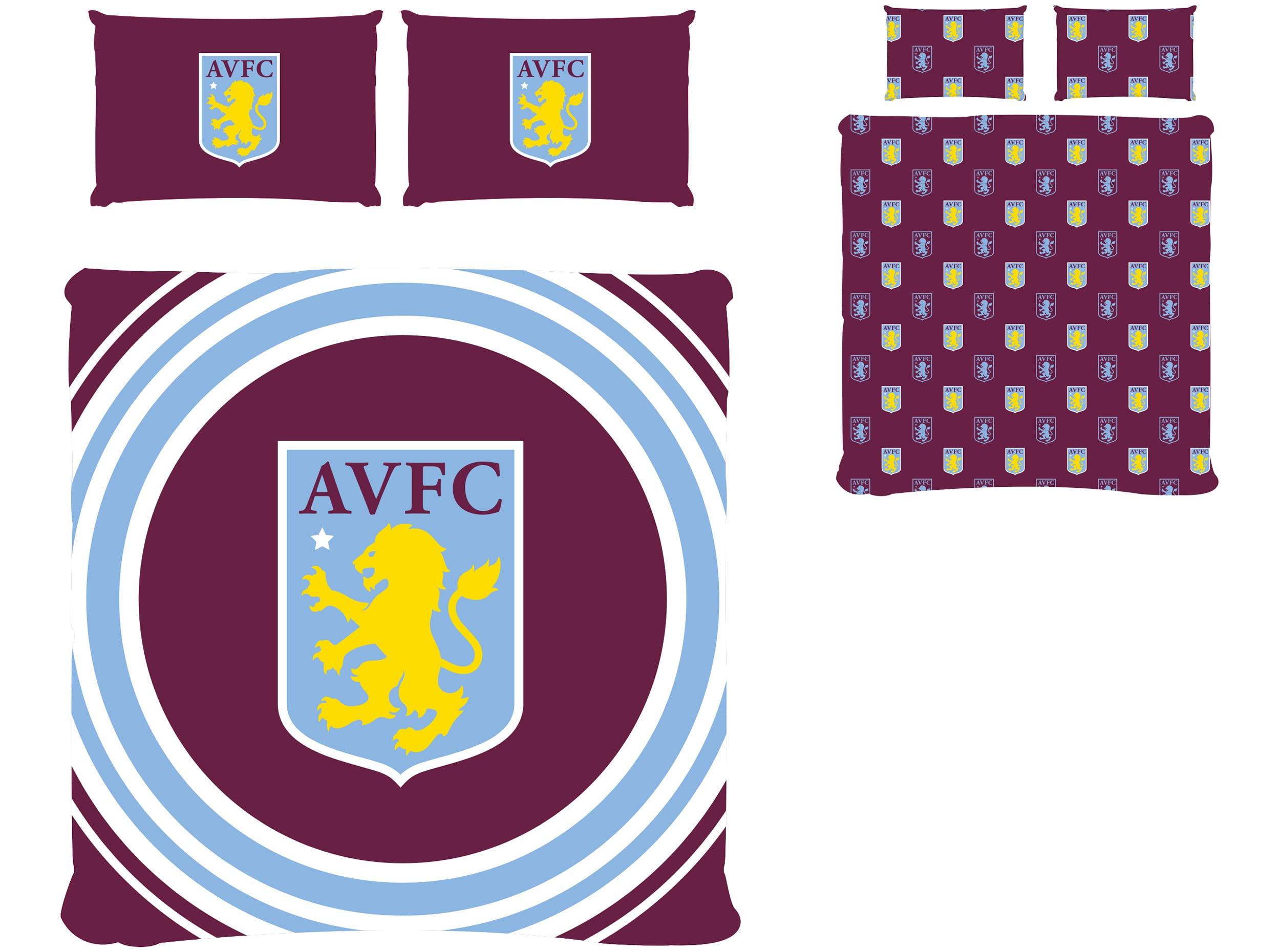 FOCO Aston Villa FC Pulse Double Reversible Duvet Pulse Double Reversible Duvet