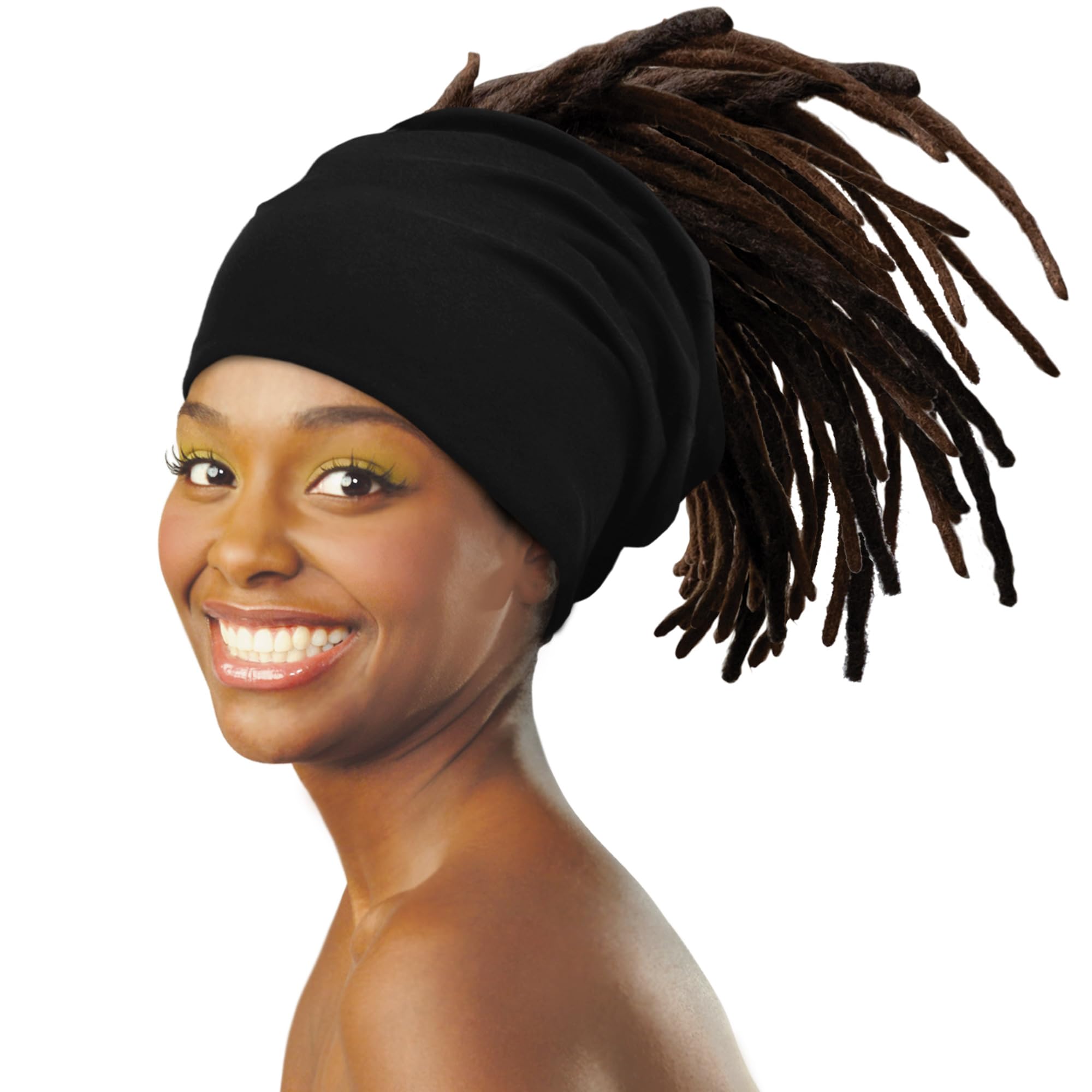 Photo 1 of DONNA Cotton Spandex Braid Tube, Hair Accessories Headbands, Head Wrap for Women - BLACK Color, 1 Count