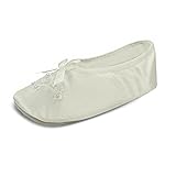 isotoner Girls Satin Ballerina with Embroidered
