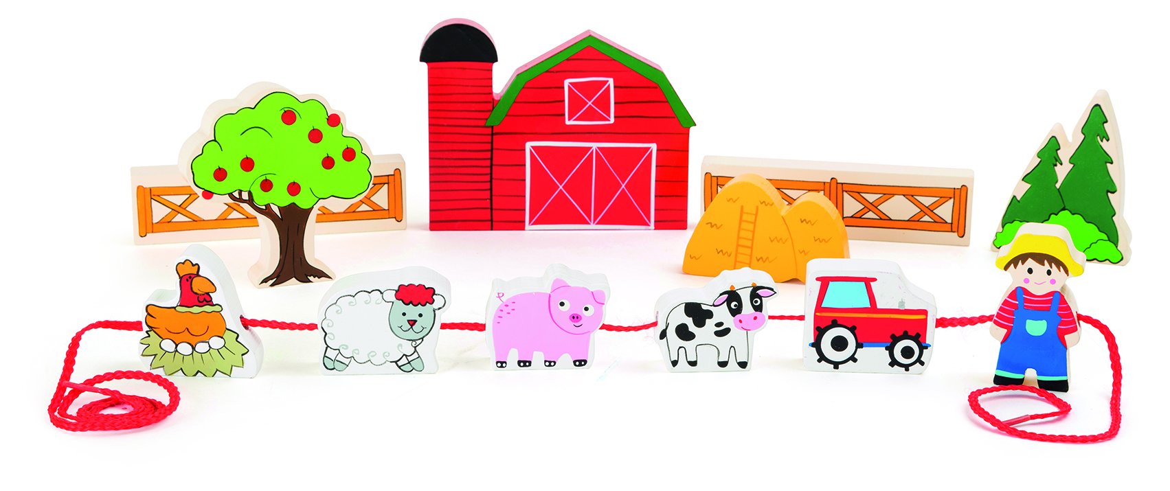 Small Foot 10168 Farm Threading Play Set