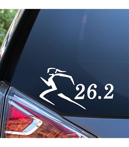 CafePress '26.2 Runner Girl' Marathon Oval Bumper Sticker - Durable Vinyl Car Decal