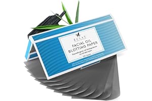 ECLAT SKINCARE Oil Blotting Sheets for Face, Activated Bamboo Charcoal Blotting Paper for Oily Skin Control, Compatible with Oil Absorbing Roller, 100 Oil Absorbing Sheets for Face, Oily Skin, Facial Oil Wipes