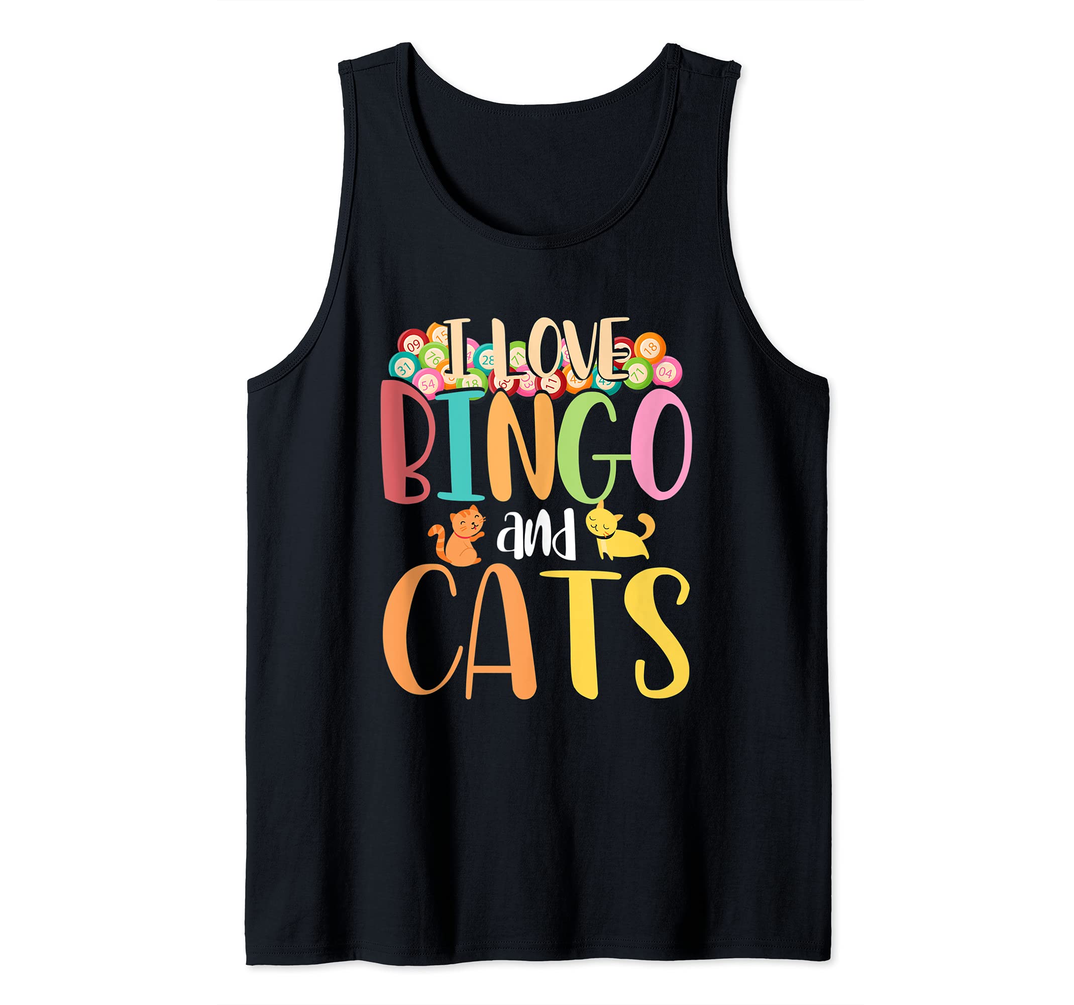 Gambling Lover Lottery Player Cat Animal Lover Gift Bingo Tank Top