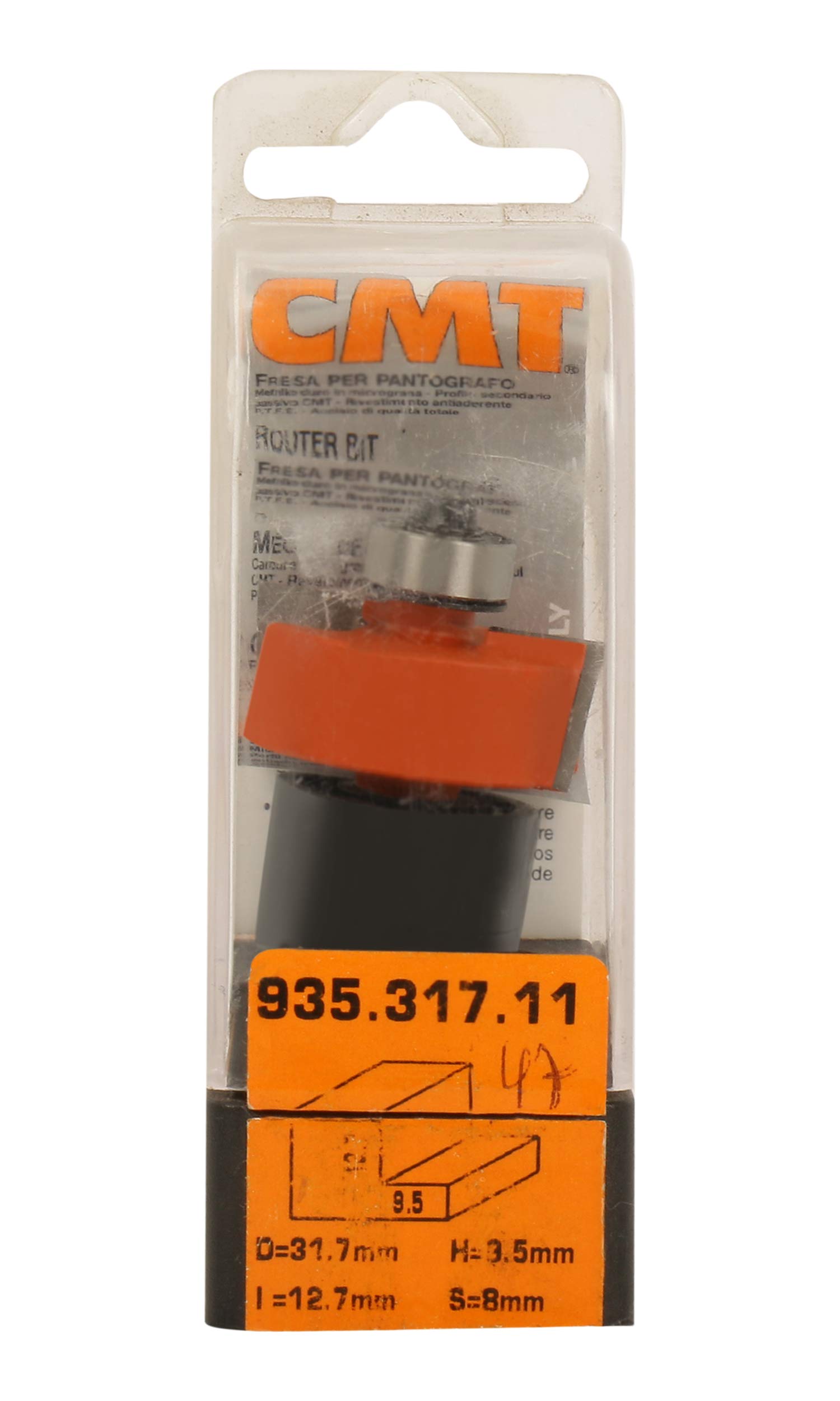 CMT Orange Tools 935.850.11 – Strawberry for Rebajes with Rodam. HM S 12 D 34.9 x 12.7