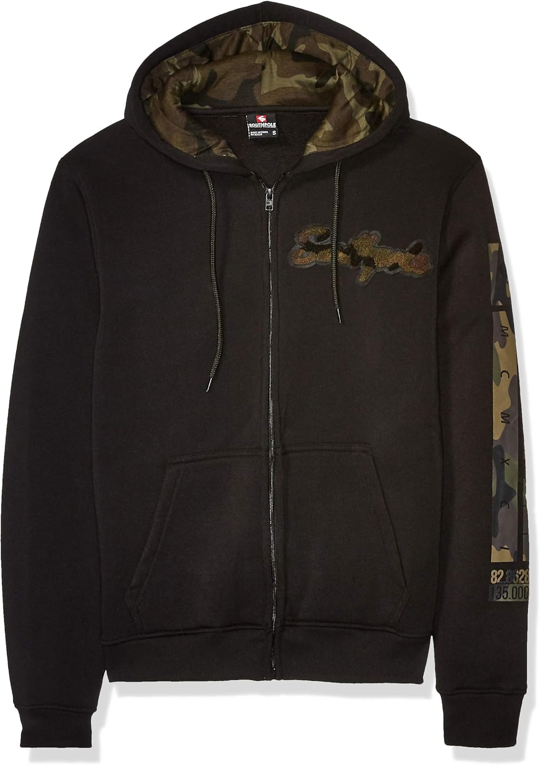 Southpole Men's Fleece Full Zip Sweatshirt: Clothing