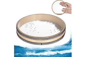 TIDEME 8-Inch Ocean Drum - Sea Wave Drum, Ocean Sound Drum, Natural Sound Musical Instrument, Musical Sound Healing Instrument for Relaxation, Meditation, Mindfulness, Yoga