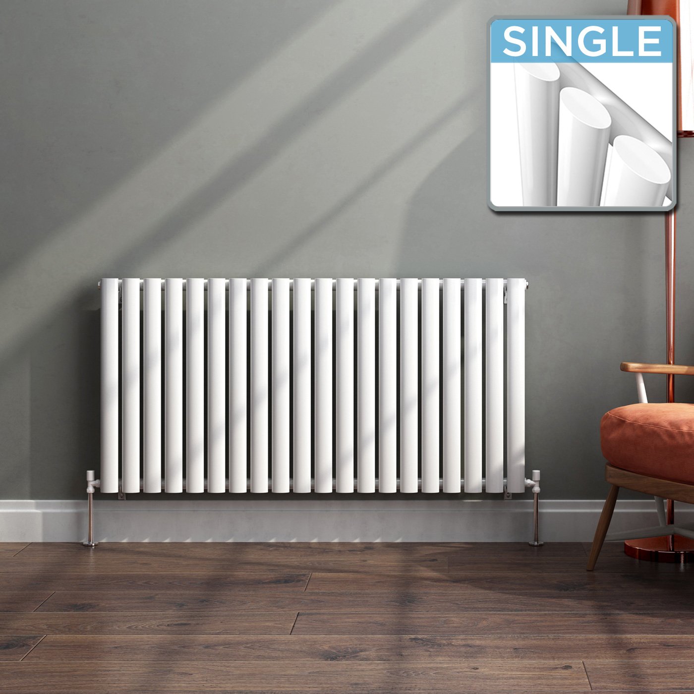 Henrad 1200 X 600 Radiator Single Flat Panel 400 X 1200 Single
