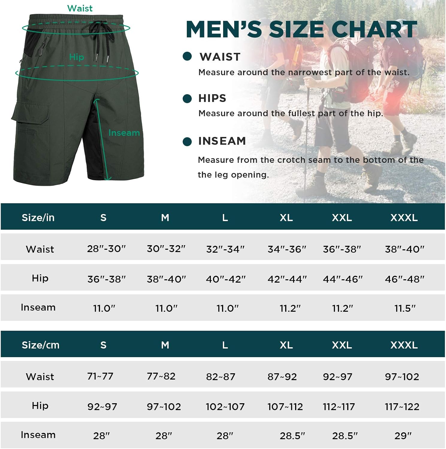 Wespornow Men's-Hiking-Shorts Lightweight-Quick-Dry-Outdoor-Cargo-Casual-Shorts for Hiking, Camping, Travel, Fishing : Clothing