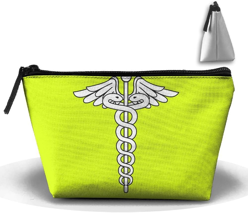 Caduceus Staff Of Hermes Makeup Bag Storage Portable Travel Wash Tote Zipper Wallet Handbag Carry Case