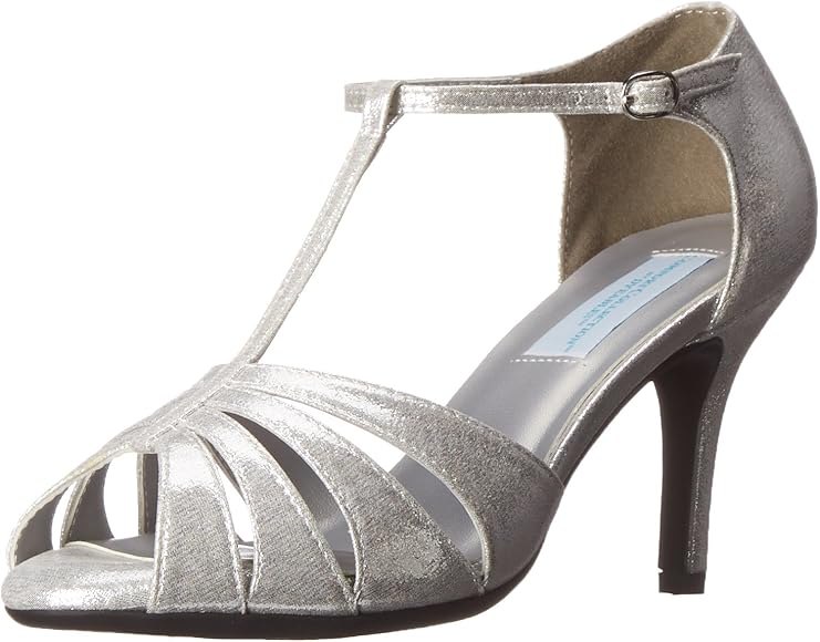 silver shimmer sandals