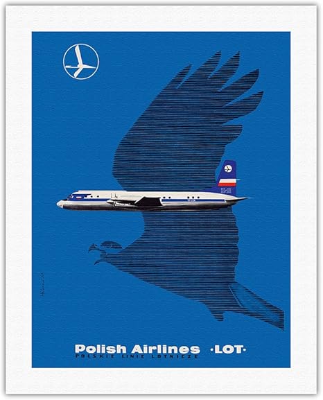 Pacifica Island Art Grue En Vol Lot Compagnies Aeriennes Polonaises Affiche Avion De Maciej Hubner C 1961 Imprime Sur Toile 51 X 66 Cm Amazon Fr Cuisine Maison