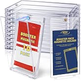 DEDC Booster Pack Protector Card Holder UV Magnetic Case MTG Display Holder Clear Cases Fit for Standard Cards Storage Protect Collectible Sports Gaming Cards (Collector Pack(10pcs))