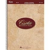 Carta Manuscript Paper No 6 - Basic | Blank Staff Paper Sheet Music Notebook for Music Writing Composition and Study | 9x12 Size Spiral Bound 10 Stave Layout with Notation Guide