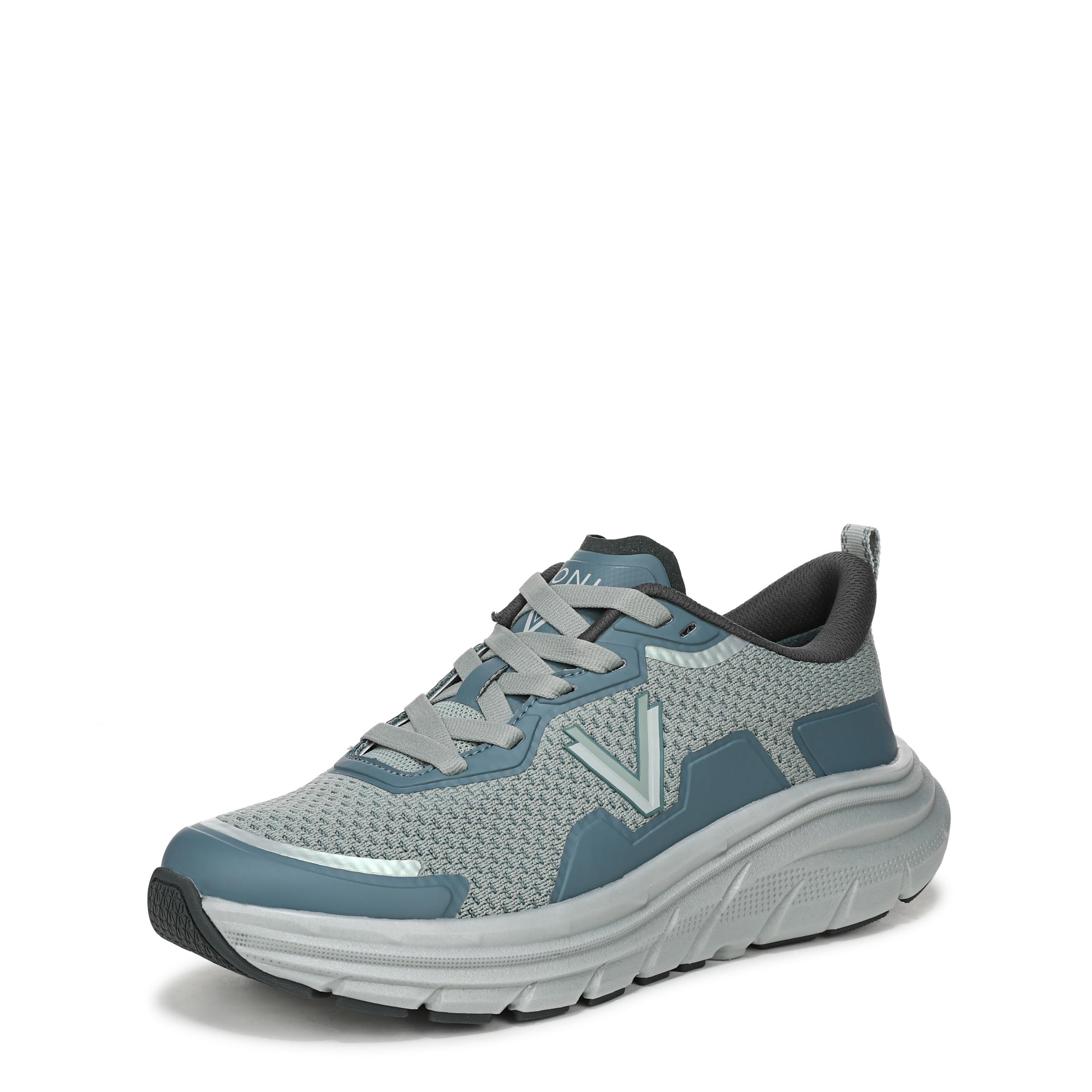 Vionic Women’s Walk Max II Sneaker, Iceburg Green Faux Leather, 7.5 Wide
