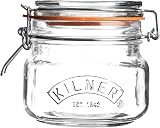 Kilner Square Clip Top Jar 0.5 Litre 500ml Airtight Glass Jar